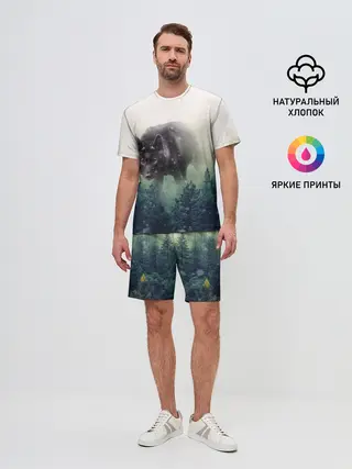 Мужской костюм с шортами / Волк