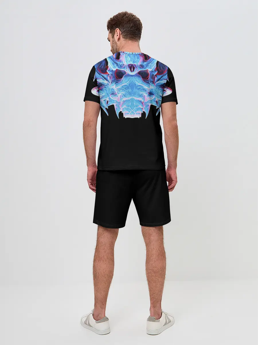 Мужской костюм с шортами / Череп Психоделика