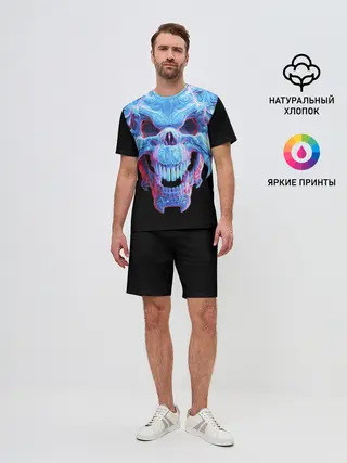 Мужской костюм с шортами / Череп Психоделика