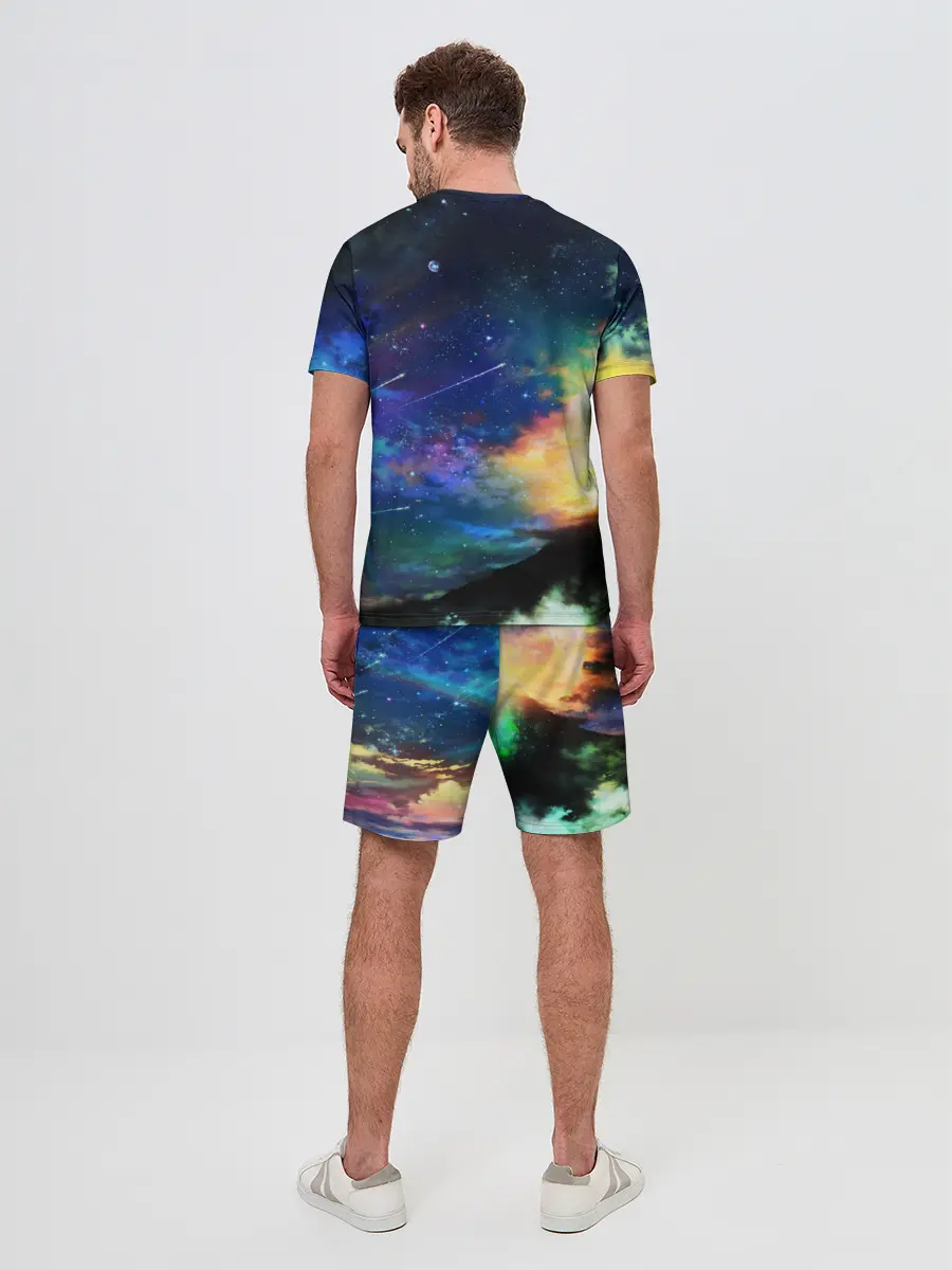 Мужской костюм с шортами / Космические краски
