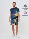 Мужской костюм с шортами / Космические краски