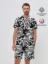 Мужской костюм с шортами / Хаотичные линии
