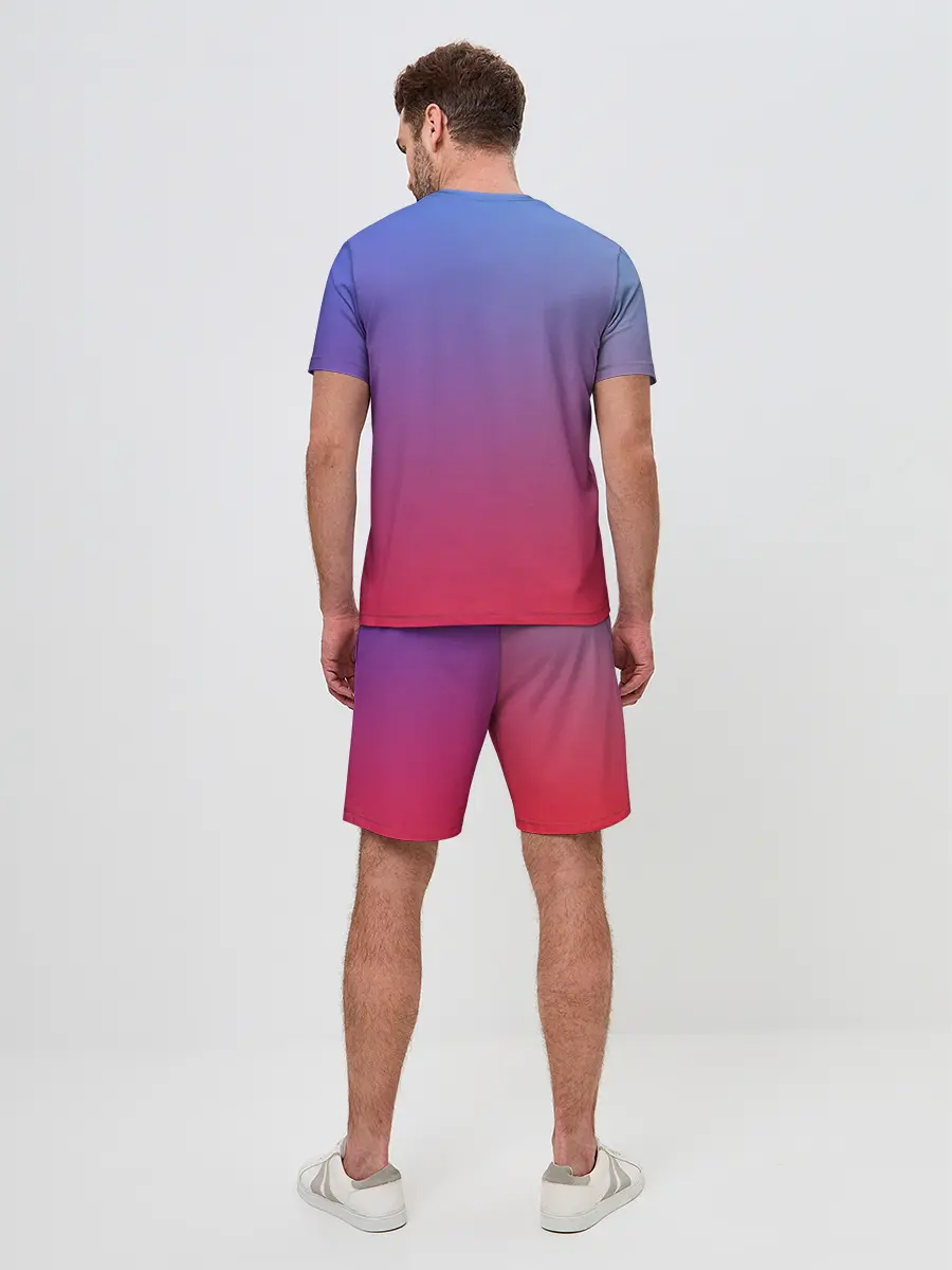 Мужской костюм с шортами / ЯРКИЙ ГРДИЕНТ