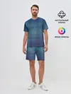 Мужской костюм с шортами / Синяя сетка