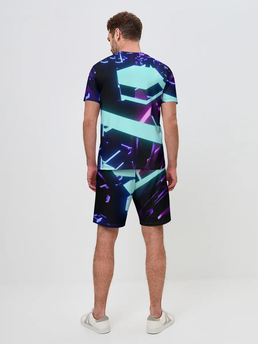 Мужской костюм с шортами / Blue Neons