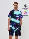 Мужской костюм с шортами / Blue Neons