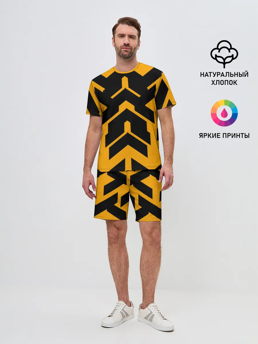 Мужской костюм с шортами / геометрия концепт