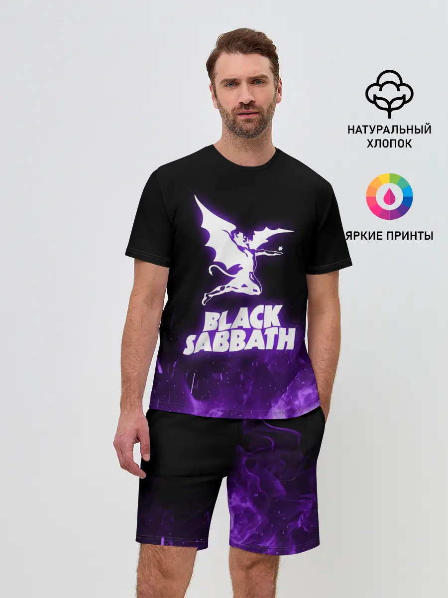 Мужской костюм с шортами / Black Sabbath NEON