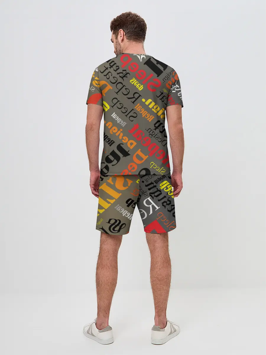 Мужской костюм с шортами / Буквы-надписи