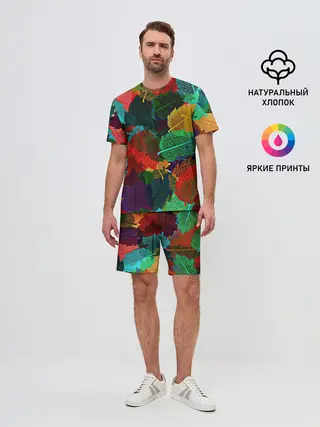 Мужской костюм с шортами / Abstract Autumn Leaves