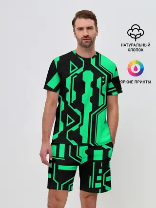 Мужской костюм с шортами / КИБЕРПАНК