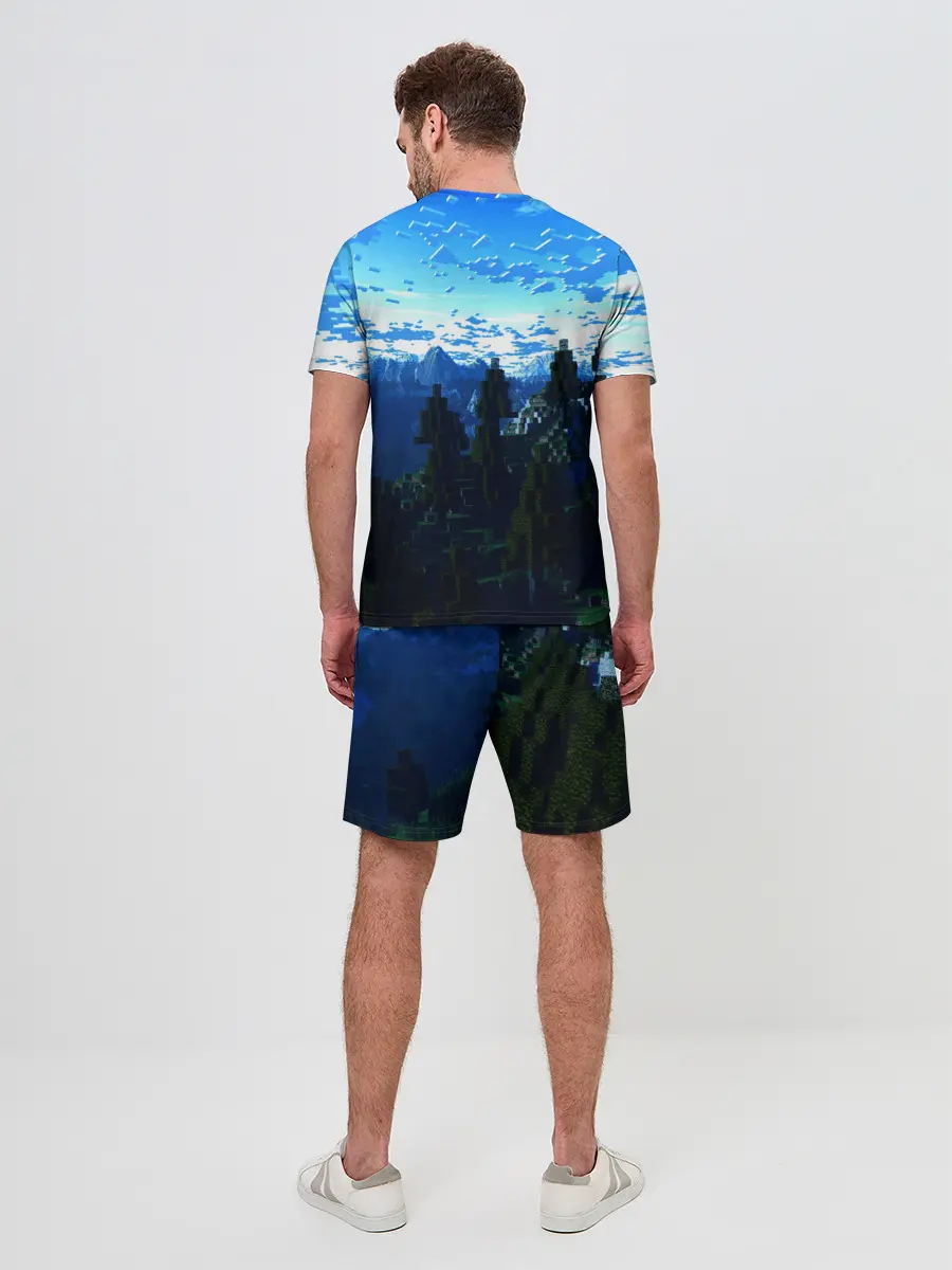 Мужской костюм с шортами / Minecraft / Майнкрафт