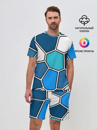 Мужской костюм с шортами / Ледяной витраж