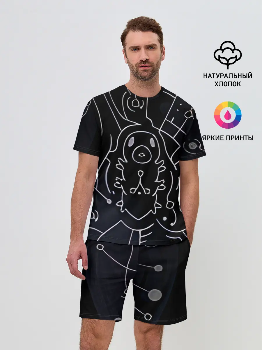 Мужской костюм с шортами / Гусеничка из Hollow Knight