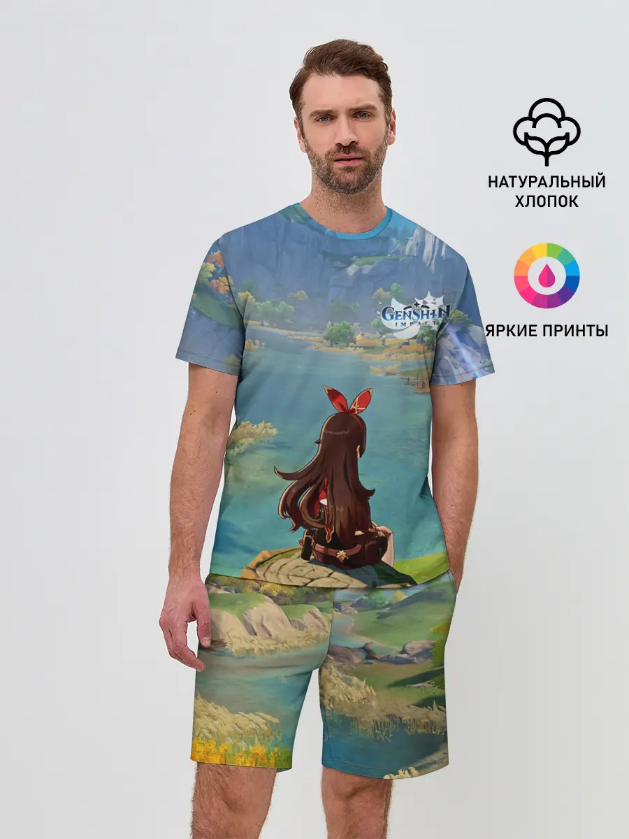 Мужской костюм с шортами / Genshin Impact