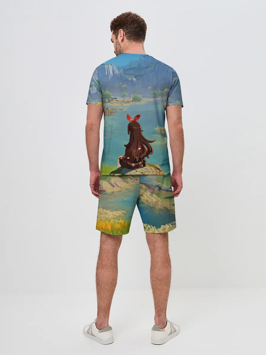 Мужской костюм с шортами / Genshin Impact