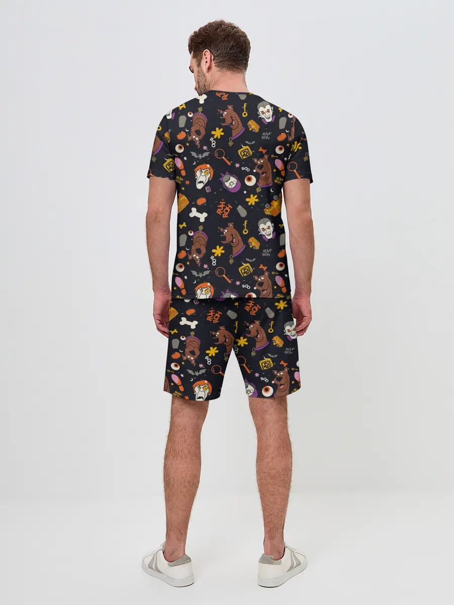Мужской костюм с шортами / Скуби-Ду Хэллоуин паттерн