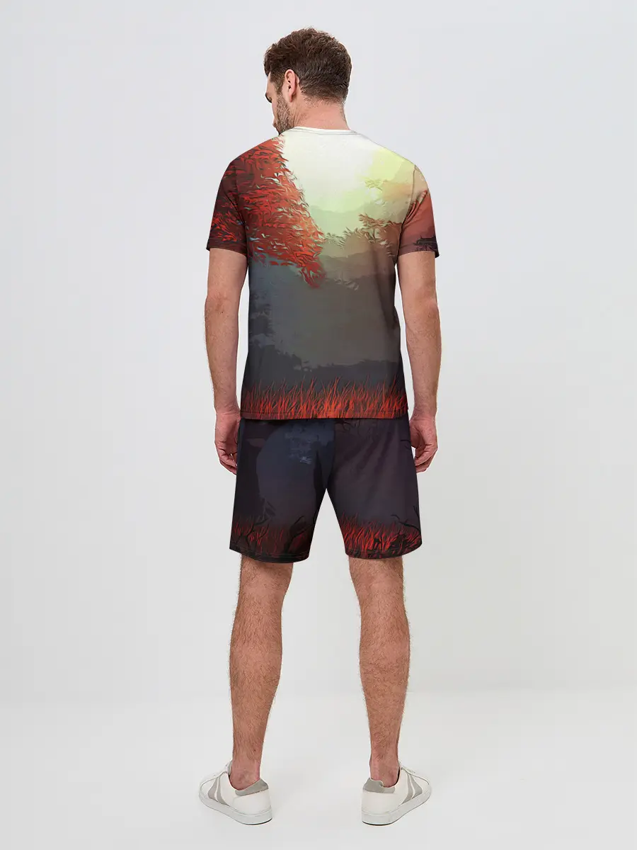 Мужской костюм с шортами / Самурай