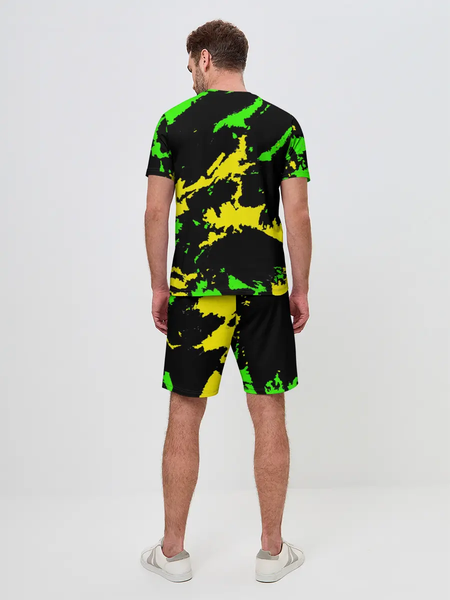 Мужской костюм с шортами / Желто-зеленый