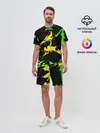 Мужской костюм с шортами / Желто-зеленый