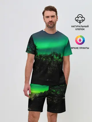 Мужской костюм с шортами / Северное сияние