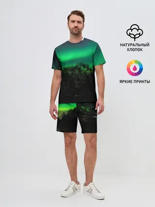 Мужской костюм с шортами / Северное сияние