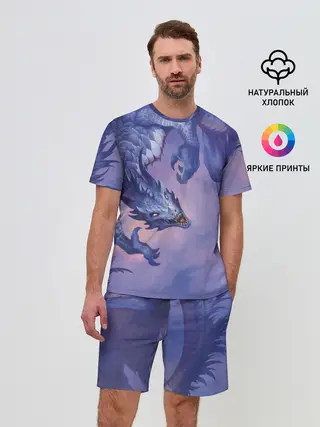 Мужской костюм с шортами / Дракон воды