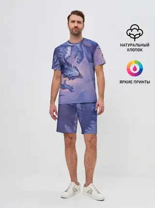 Мужской костюм с шортами / Дракон воды