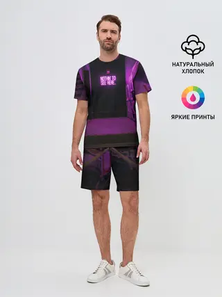 Мужской костюм с шортами / Неоновый стиль