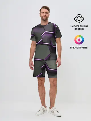 Мужской костюм с шортами / Neon light