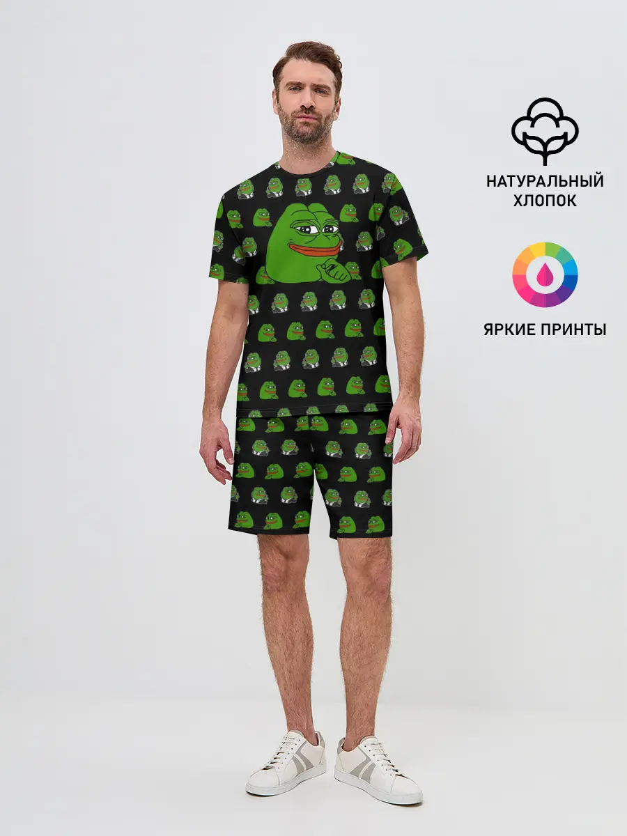 Мужской костюм с шортами / Frog Pepe