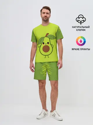 Мужской костюм с шортами / Авокадо