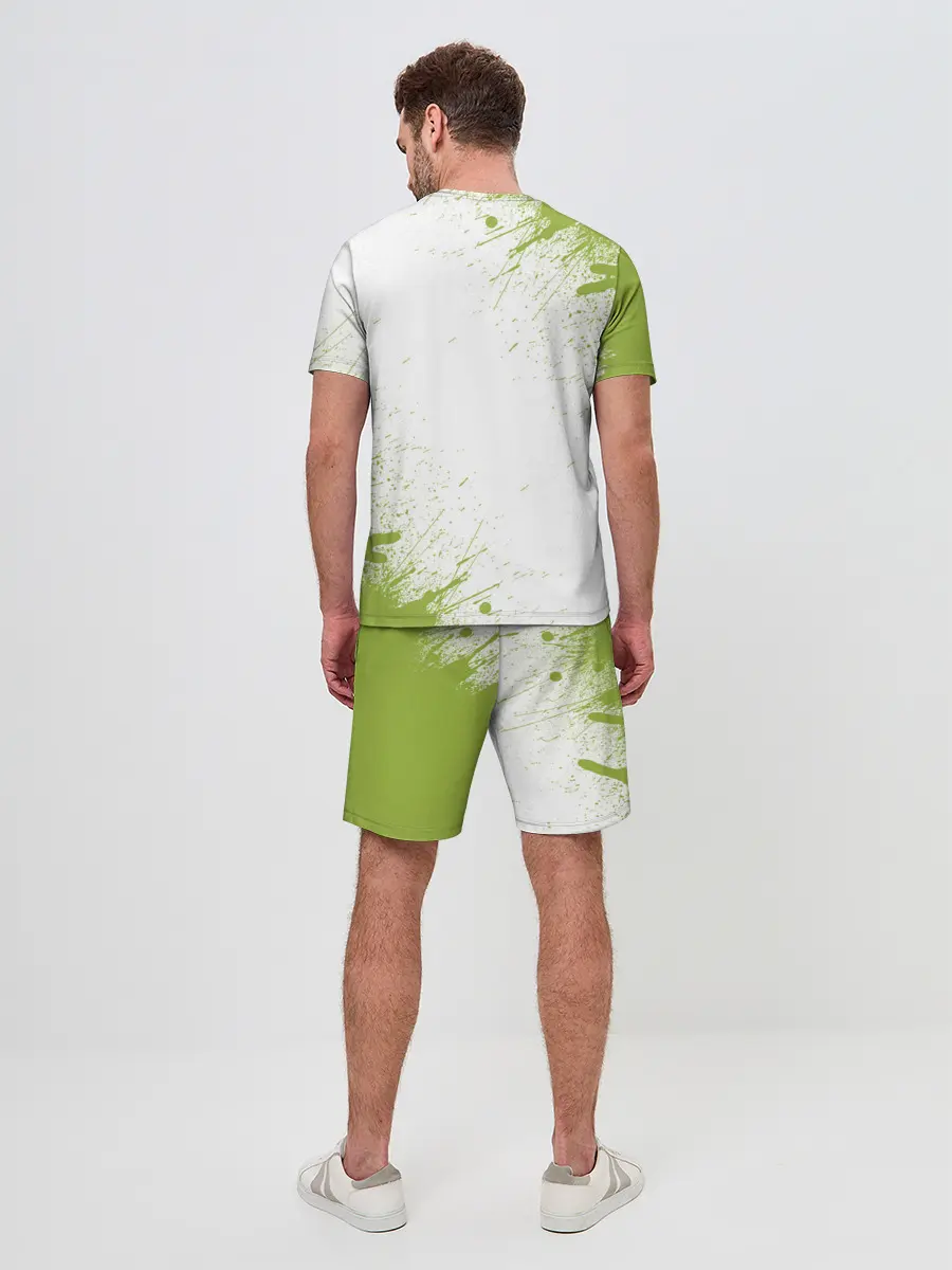 Мужской костюм с шортами / Авокадо