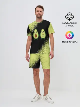 Мужской костюм с шортами / Авокадо