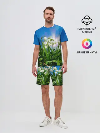 Мужской костюм с шортами / Подснежники