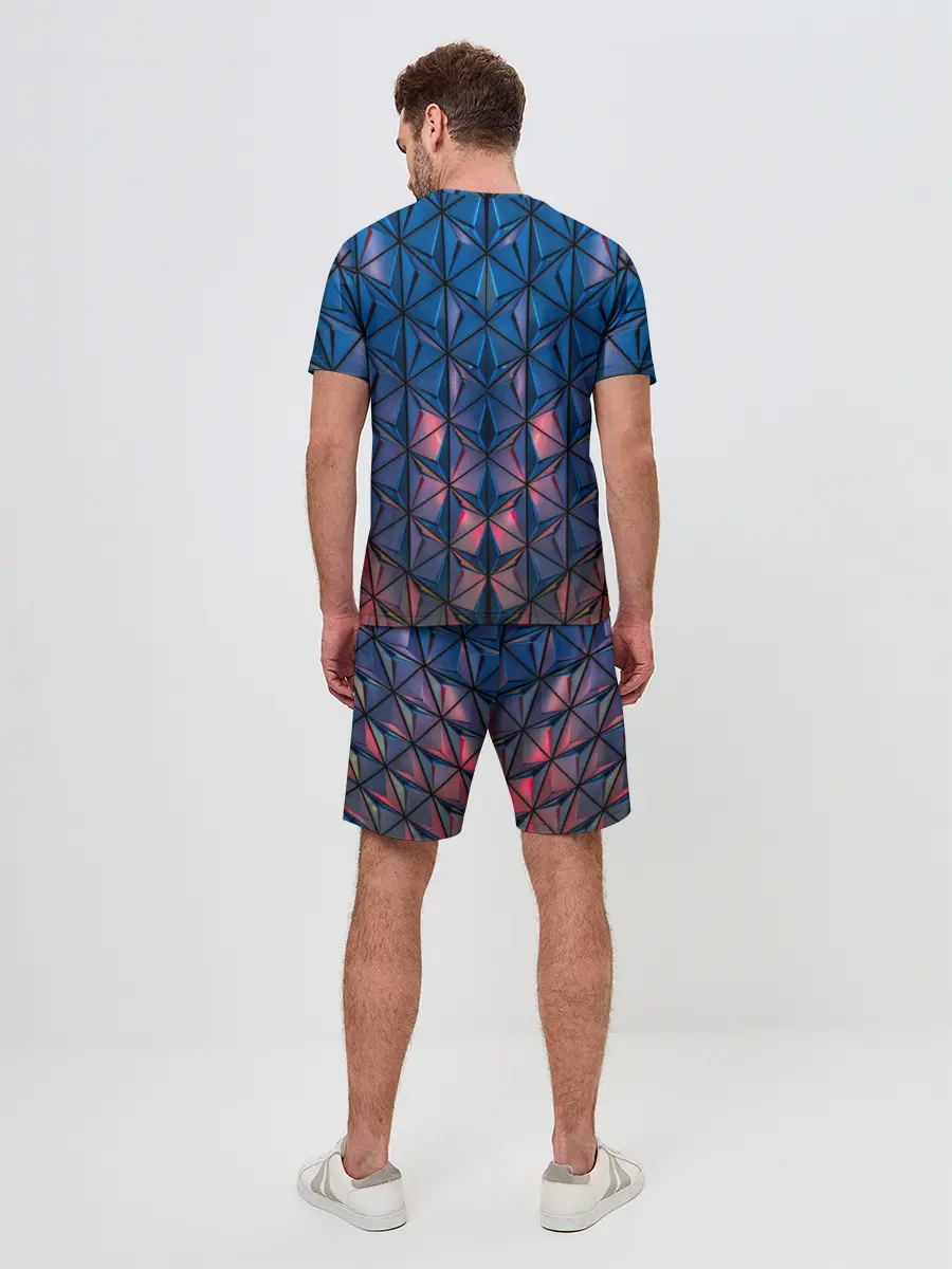 Мужской костюм с шортами / Геометрический принт