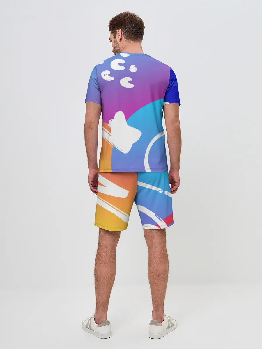 Мужской костюм с шортами / Градация цвета