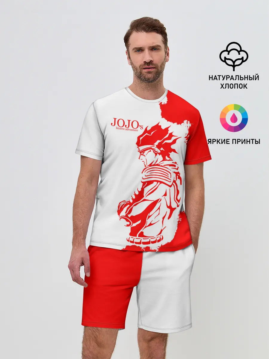 Мужской костюм с шортами / Хамон красный