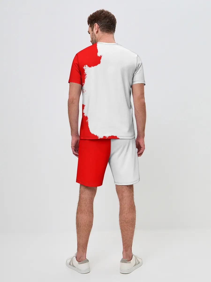 Мужской костюм с шортами / Хамон красный
