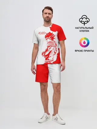 Мужской костюм с шортами / Хамон красный