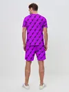Мужской костюм с шортами / Джоджо фиолетовый паттерн