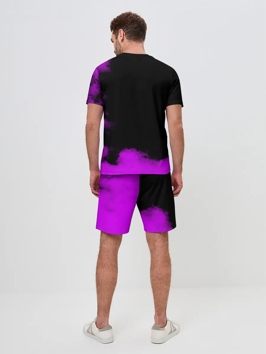 Мужской костюм с шортами / Джоджо fuck фиолетовый