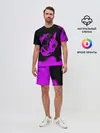 Мужской костюм с шортами / Джоджо fuck фиолетовый