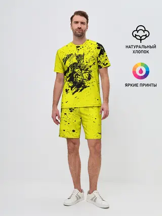 Мужской костюм с шортами / Джонатан на желтом брызги