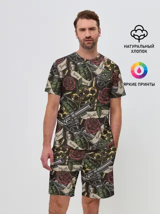 Мужской костюм с шортами / старая школа