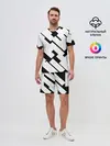 Мужской костюм с шортами / ГЕОМЕТРИЯ,АБСТРАКЦИЯ,ПОЛОСЫ