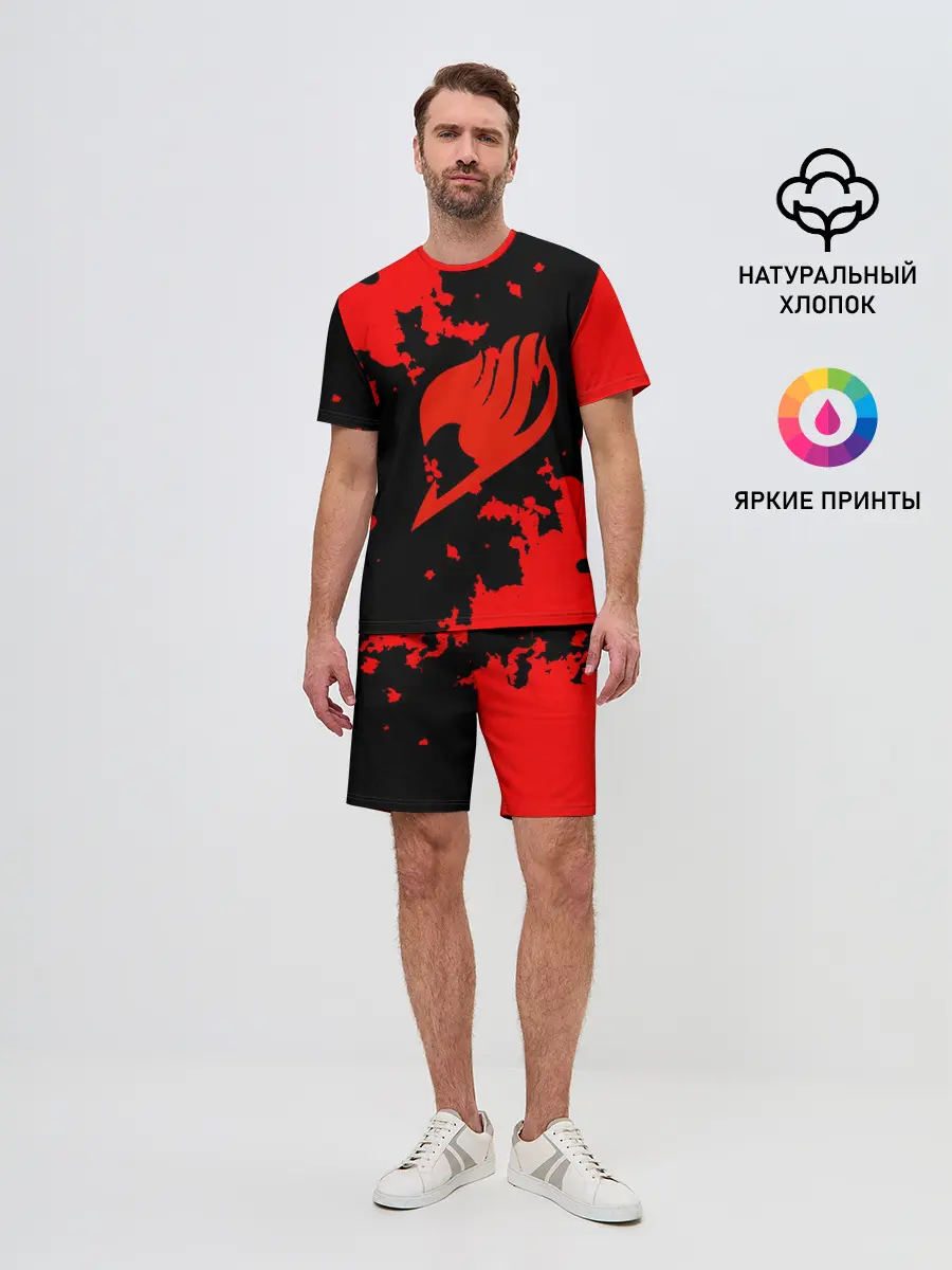 Мужской костюм с шортами / Хвост Феи красные зоны