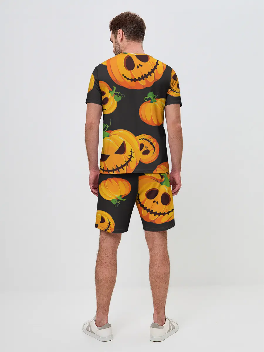 Мужской костюм с шортами / Весёлые тыквы