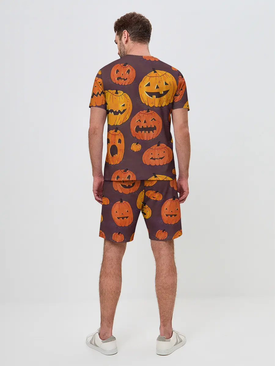 Мужской костюм с шортами / Весёлые тыквы