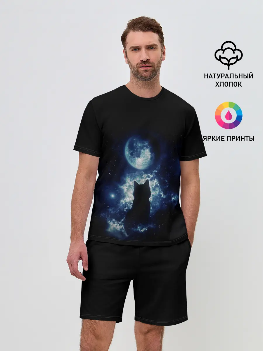 Мужской костюм с шортами / Кот